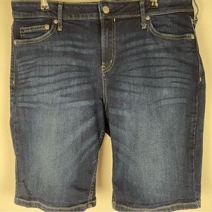 Calvin Klein Dark Wash High Rise Bermuda Shorts Women’s Size 12